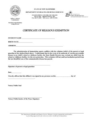 nj religious exemption letter  complete  ease airslate