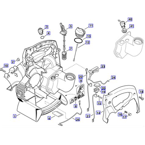 stihl bg   blower bgc parts diagram fan housing