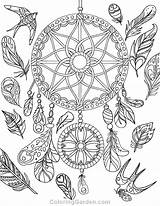 Coloring Pages Dream Catcher Dreamcatcher Adult Printable Adults Mandala Coloringgarden Catchers Kids Drawings Colouring Animal Pdf Sheets Beautiful Print Books sketch template
