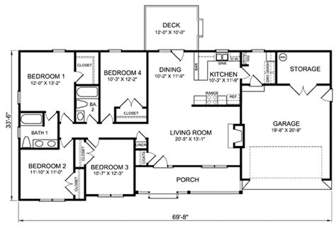 bedroom ranch floor plans resumesforsale