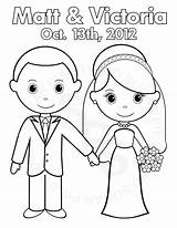 Wedding Coloring Bride Groom Pages Kids Personalized Printable Party Activity Pdf Crafts Colouring Book Books Etsy Favor Kid Childrens Activities sketch template