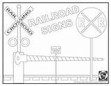 Coloring Pages Railroad Signs Train Railfan Berwick Webs Tracks sketch template