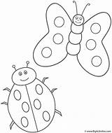 Coloring Ladybug Butterfly Pages Insects Print Ladybugs Kids Printable Simple Rocks Activity Color Great Who Choose Board Sheets Bigactivities sketch template