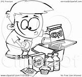 Food Junk Clipart Packing Cartoon Boy Picnic Basket Into Coloring Vector Toonaday Drawing Outlined Dye 2021 Leishman Ron Getdrawings Clipground sketch template
