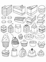 Coloring Pages Cupcake Cupcakes Little Adult Cake Cakes Discover sketch template