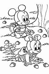 Coloring Fall Pages Kids Printable Mickey Mouse Minnie Sheets Color Autumn Disney Cute Printables Fun Activity Print Coloriage sketch template