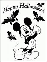 Halloween Coloring Mickey Mouse Disney Pages Color Minnie Printable Print Kids Traceable Head Happy Continents Colouring Valentines Popular Coloringhome Colour sketch template