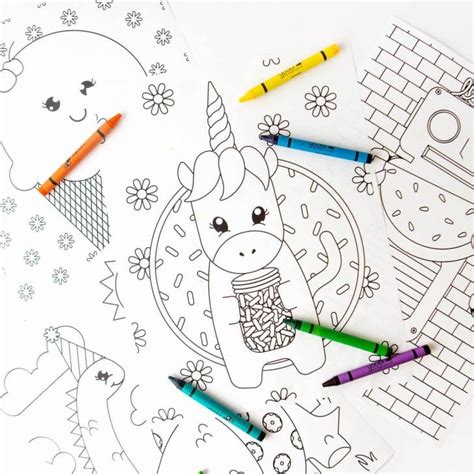 kids coloring pages design eat repeat