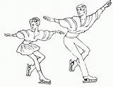 Skating Schlittschuhlaufen Eiskunstlauf Colouring Ausmalbild Pairs Letzte sketch template