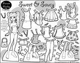 Paper Doll Coloring Printable Pages Dolls Monday Marisole Dress Clothes Print Color Fashion Saucy Sweet Printing Colouring Kids Inspired Template sketch template