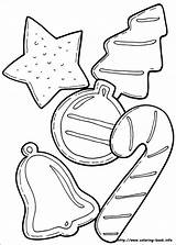 Coloring Pages Christmas Cookies Kids sketch template