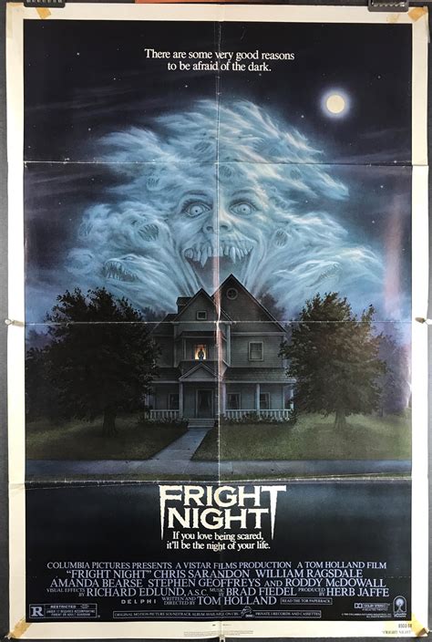 fright night original vintage tom holland  poster original vintage  posters