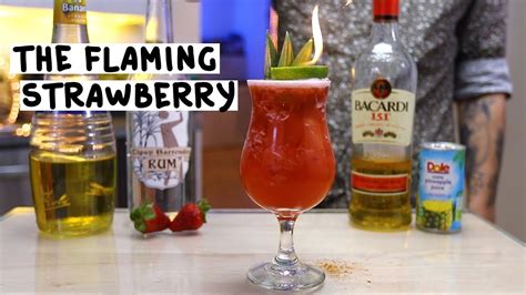 Flaming Strawberry Tipsy Bartender