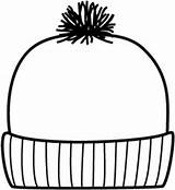 Hat Winter Clip Coloring Clipart Pages Beanie Preschool Template Outline Stocking Crafts Cliparts Cap Hats Craft Kids Colouring Words Templates sketch template