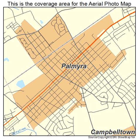 aerial photography map  palmyra pa pennsylvania