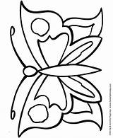 Coloring Pages Easy Kids Large Printable Shapes Butterfly Activity Fun Simple Honkingdonkey Objects Learners Early These Recognize Everyday Students Creative sketch template