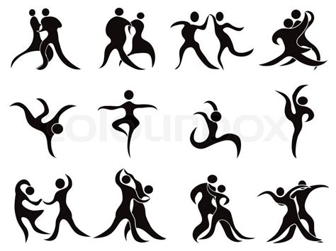 collection  abstract dancers stock vector colourbox