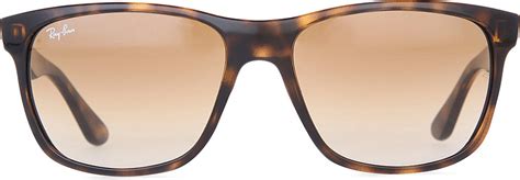 Ray Ban Light Havana Square Frame Sunglasses With Brown Gradient Lenses
