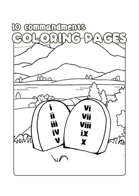 ten commandments tablets blank coloring pages coloring pages