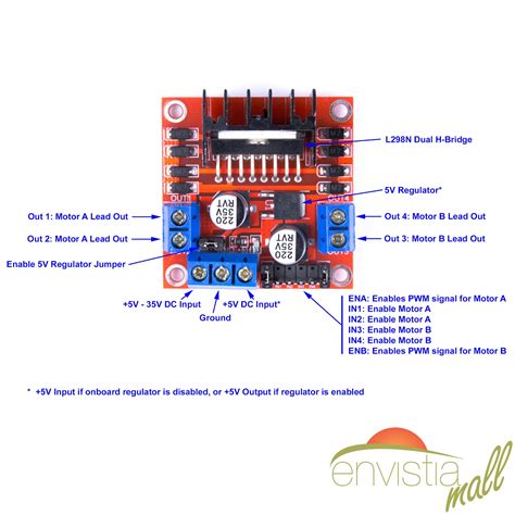 ln dual  bridge dc stepper motor pwm drive controller envistia mall support