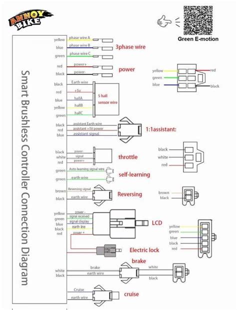 electric scooter wiring diagram   brushless motor speed controller  reverse