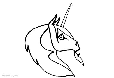 coloring pages  unicorn head  printable coloring pages