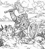 Warcraft Dwarf Printable Hobbit Malvorlagen Kids Dwarves Sketches Books sketch template