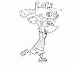 Phineas Flynn Coloring sketch template