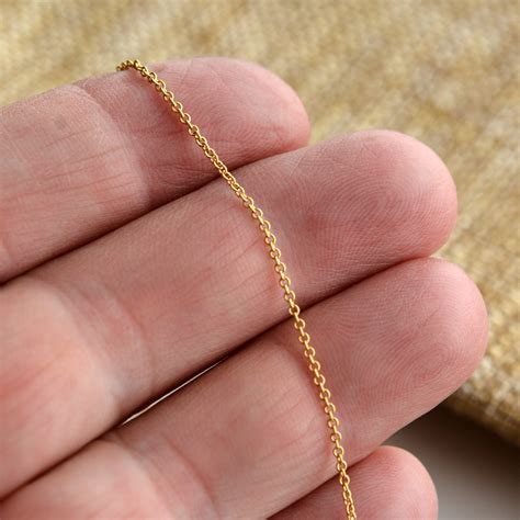fine gold rolo chain  gold filled dainty gold chain gold etsy