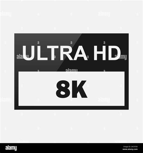Ultra Hd 8k Símbolo De Signo Con Resolución De Alta Definición Imagen