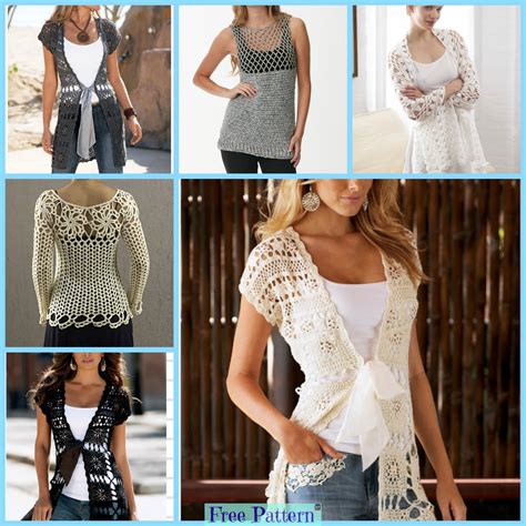 crochet lace summer tops free patterns diy 4 ever