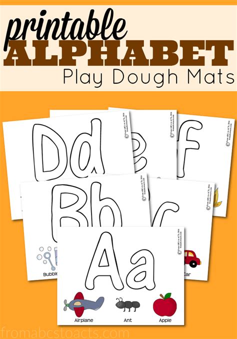 printable alphabet play dough mats  abcs  acts