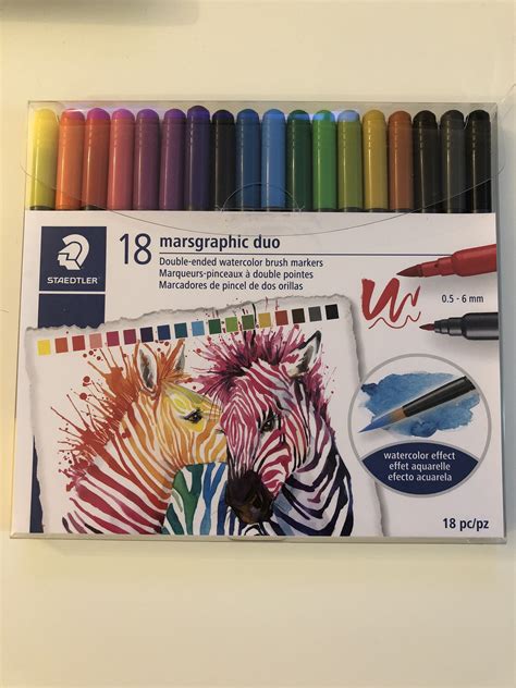 staedtler marsgraphic duo double ended watercolor brush markers reviews  craft supplies