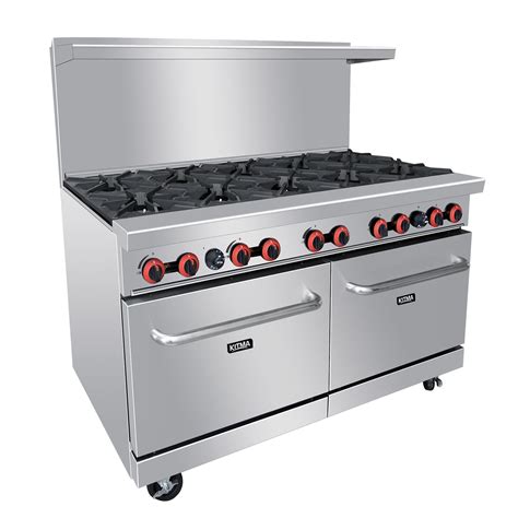 commercial  gas  burner range   standard ovens kitma heavy