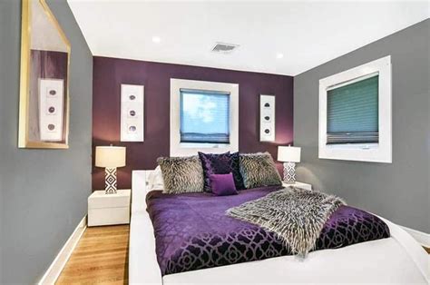 colors  match  purple interior decorating designing idea grey bedroom design