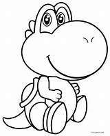 Yoshi Coloring Pages Getcolorings Baby sketch template