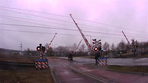 railroad crossing action activated bells red lights newtonweg blerick nl youtube