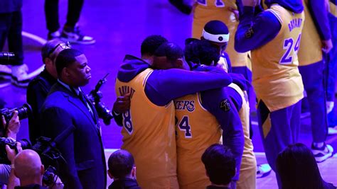 one year on lakers stars struggle to come to terms with