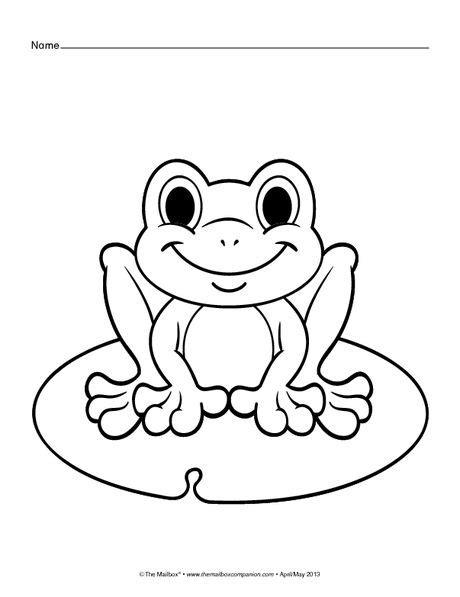 frog coloring pages ideas  pinterest frog template frogs