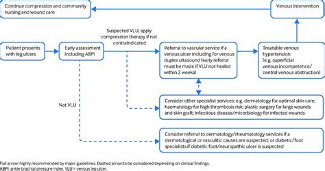 diagnosis and management of venous leg ulcers the bmj