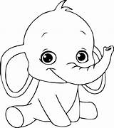 Elephant Wecoloringpage sketch template