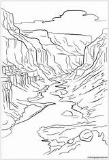 Canyon Grand Coloring Printable Crafts Mountains Drawing Nature Drawings Arizona Supercoloring Sheets Canyons Adult Cartoons Bible Printables sketch template