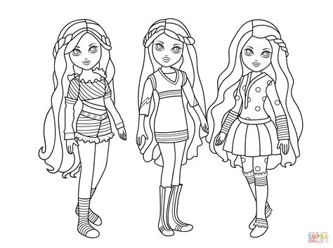 moxie dolls coloring page  printable coloring pages