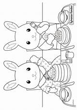 Coloring Pages Calico Critters Families Sylvanian Cat Kids Fun Familys Colouring Family Printable Cupcakes Cooking Kleurplaten Shopkins Cool Pete Snowman sketch template
