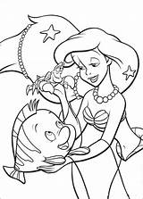 Mermaid Coloring Ariel Pages Disney Colouring Kids Princess Book sketch template