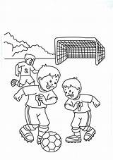 Playing Boys Soccer Coloring Pages Kids Printable Soccor Categories sketch template