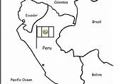 Peru Map Printable Flag Color Handouts Handout sketch template
