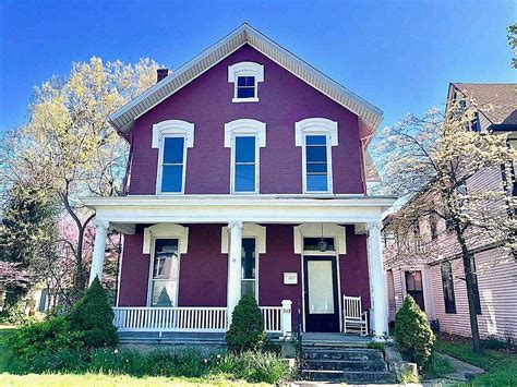 historic whimsical purple house  evansville  sale