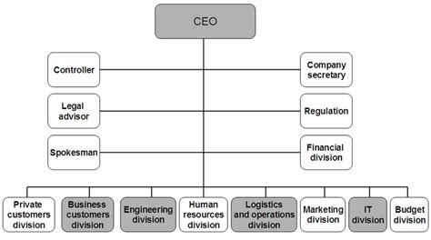 telcos organizational structure divisions  units participating   scientific
