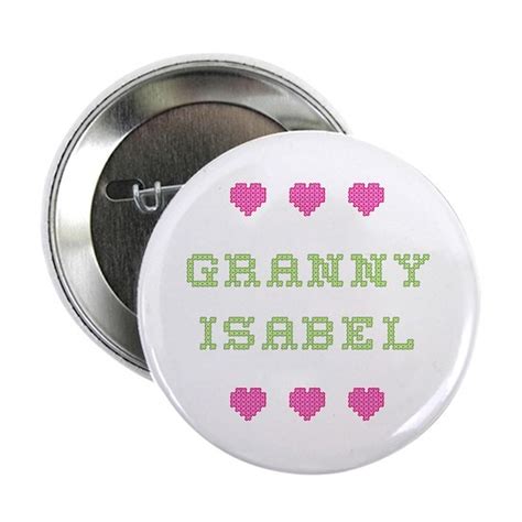 granny isabel button by hippie cafepress
